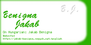 benigna jakab business card